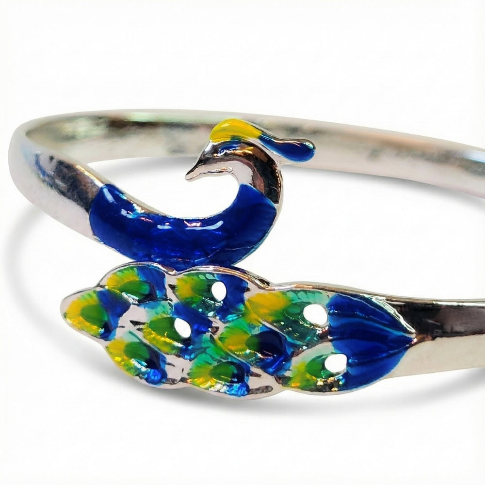 Silver Peacock Cuff | Bracelet