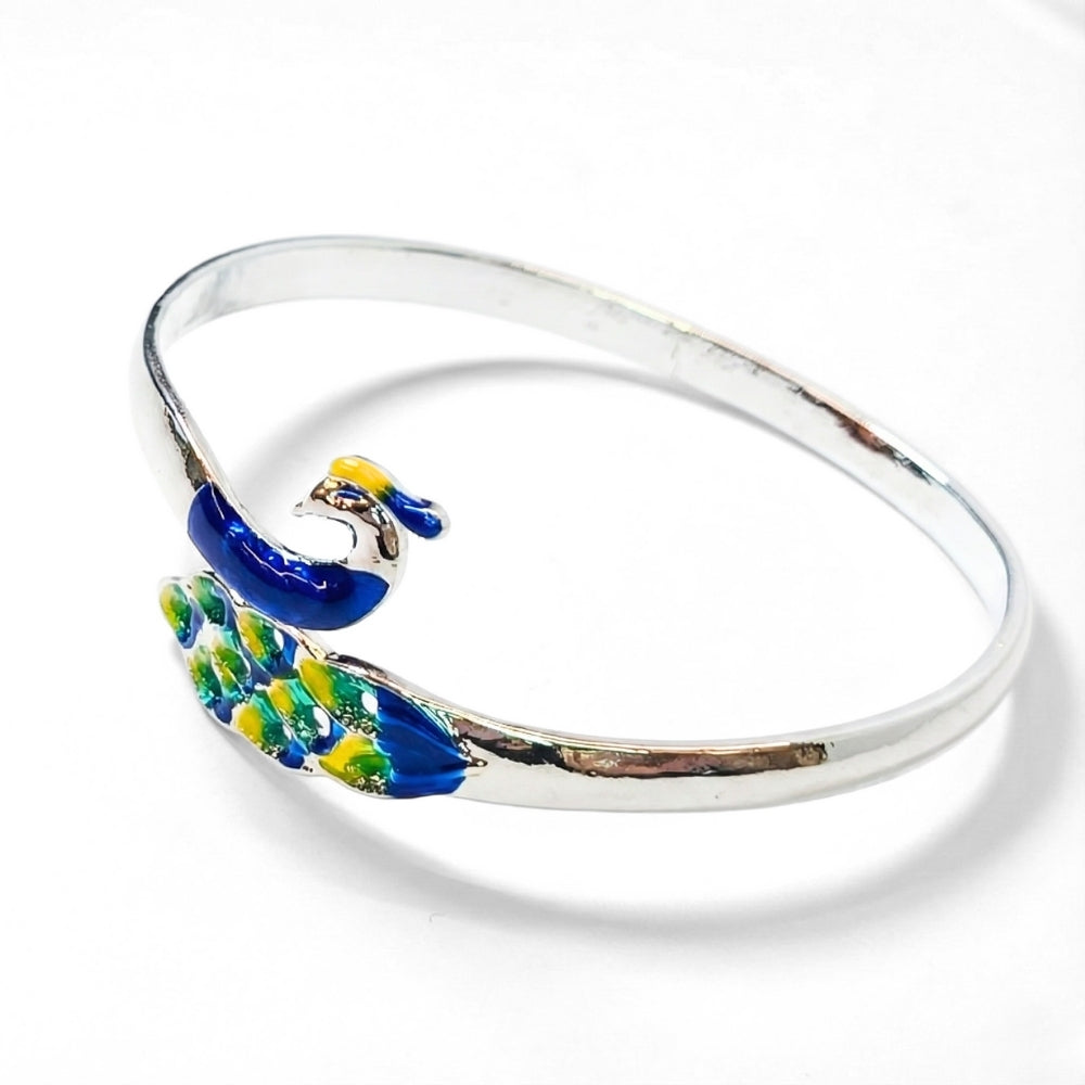 Silver Peacock Cuff | Bracelet