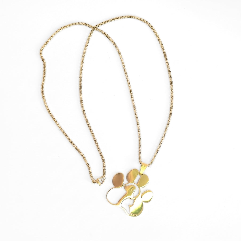 Pet Tribute Steel Pendant [Gold] | Necklace