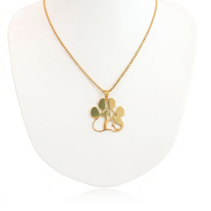 Pet Tribute Steel Pendant [Gold] | Necklace
