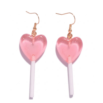 Pink Heart Lollipops | Earrings