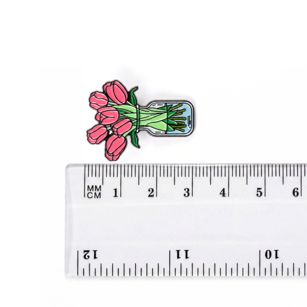 Pink Tulips in a Vase | Collectible Pin