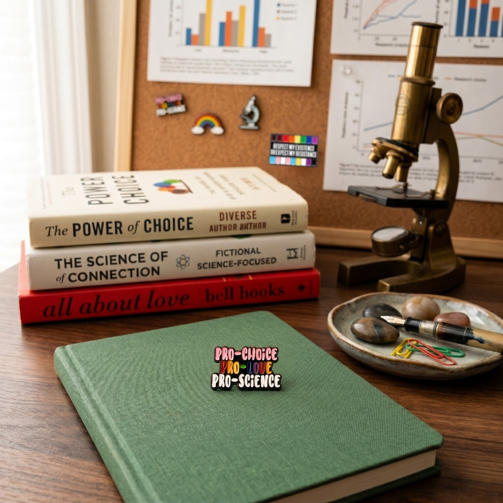 Pro-Choice Pro-Love Pro-Science [Pride] | Collectible Pin