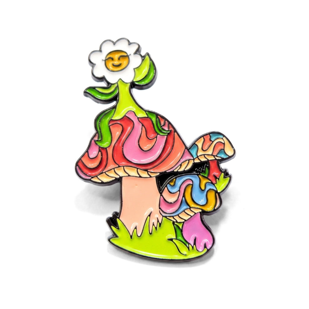 Psychedelic Mushroom Love | Collectible Pin
