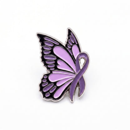 Purple Awareness Ribbon Butterfly | Collectible Pin