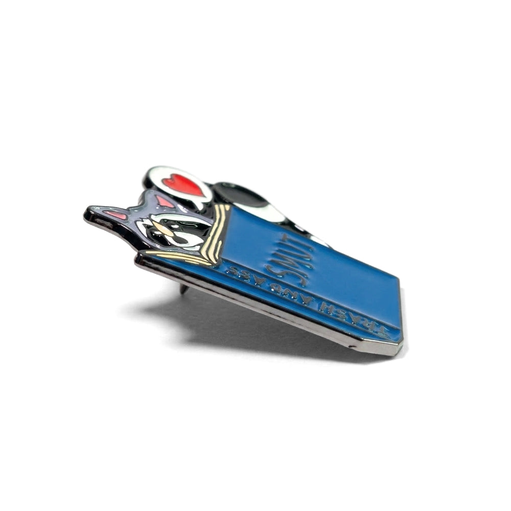 Raccoon Reading Smut | Collectible Pin