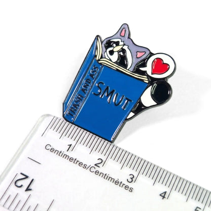 Raccoon Reading Smut | Collectible Pin
