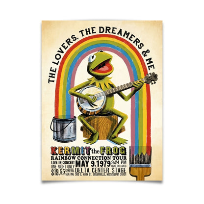 Rainbow Connection Retro Tour Poster | Canvas Art Print