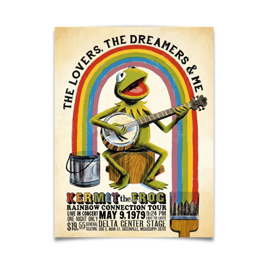 Rainbow Connection Retro Tour Poster | Canvas Art Print