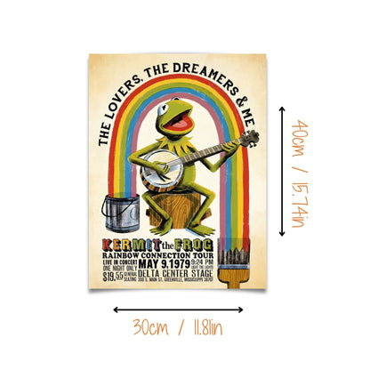 Rainbow Connection Retro Tour Poster | Canvas Art Print