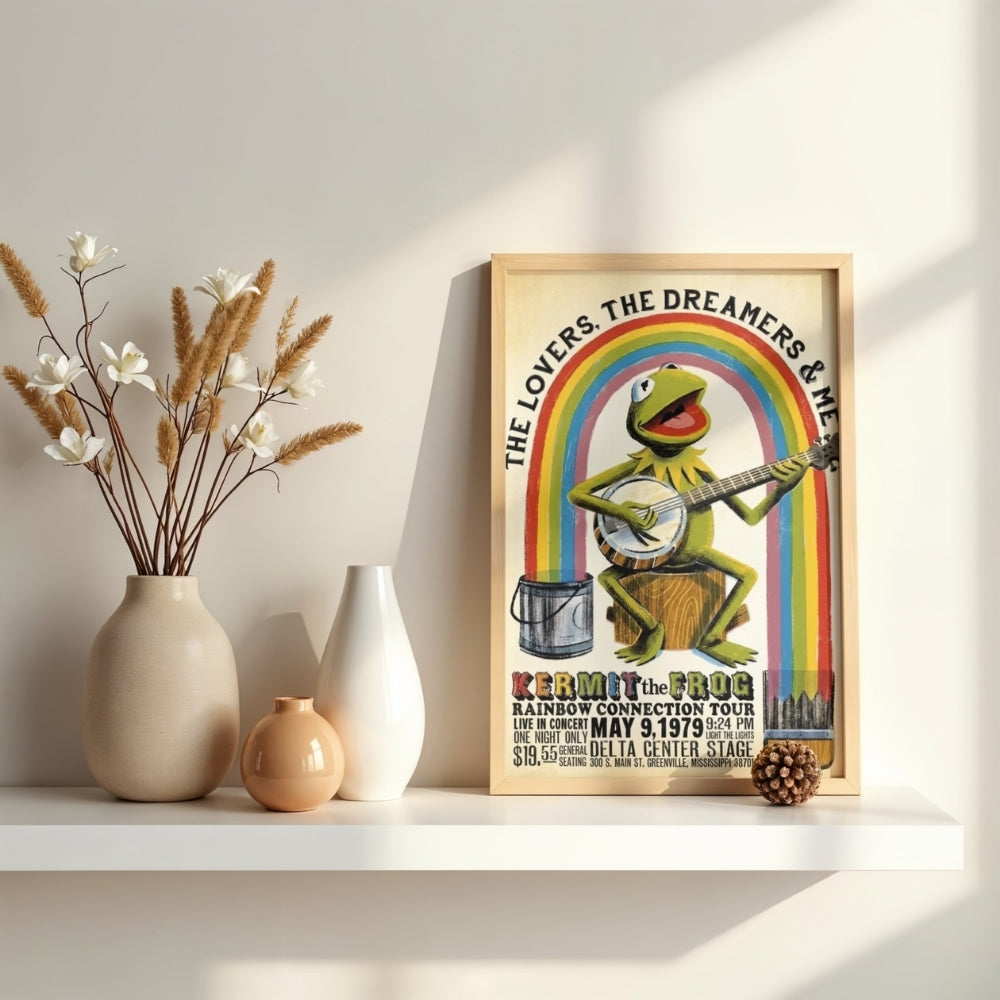 Rainbow Connection Retro Tour Poster | Canvas Art Print