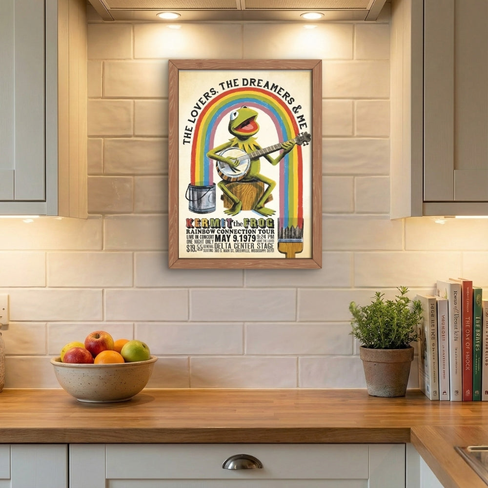 Rainbow Connection Retro Tour Poster | Canvas Art Print