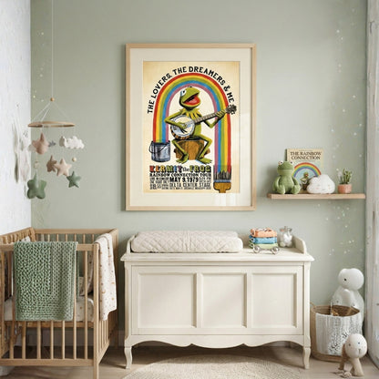 Rainbow Connection Retro Tour Poster | Canvas Art Print