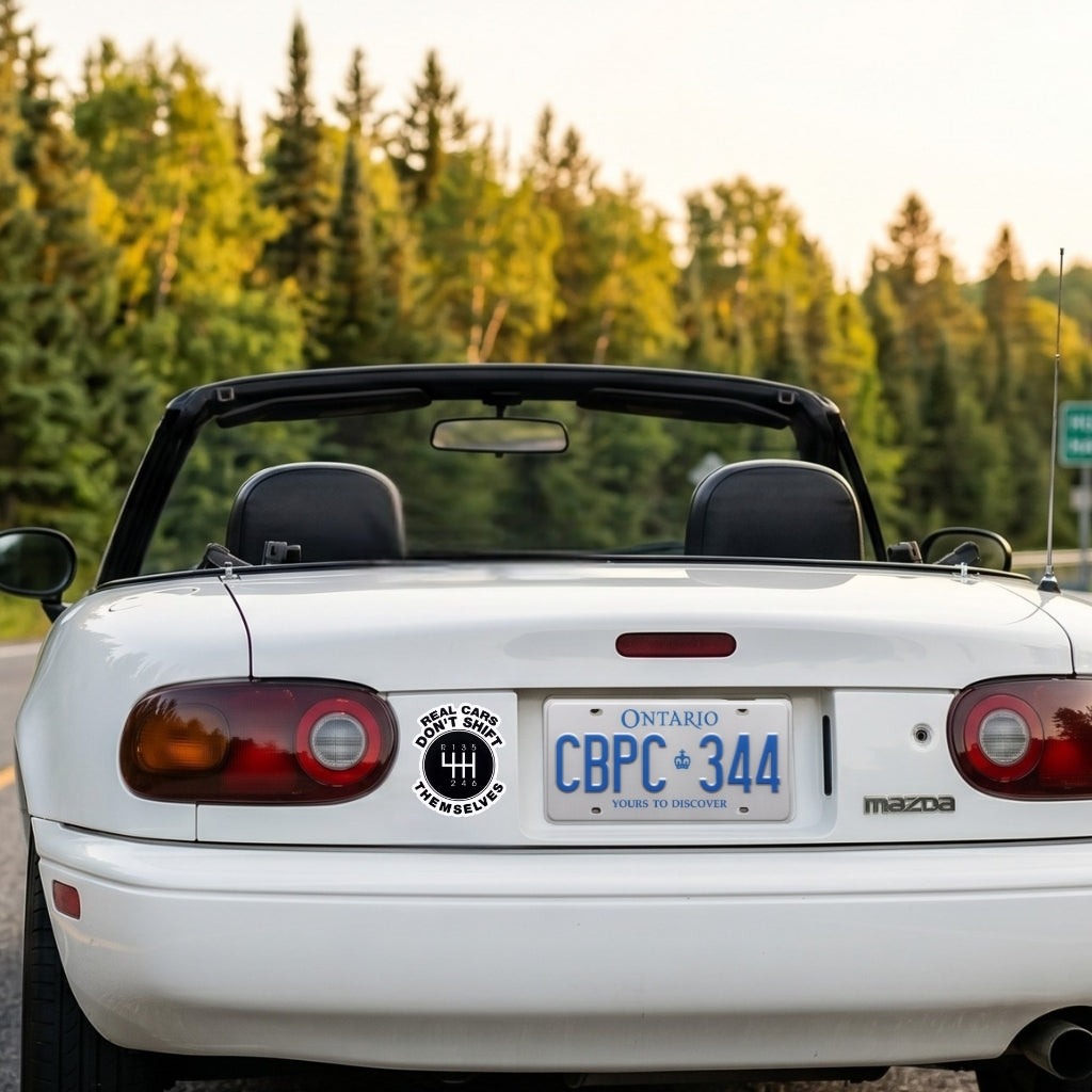 Real Cars Don't Shift Themselves | Vinyl Sticker