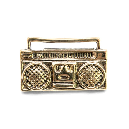 Retro Golden Boom Box | Collectible Pin