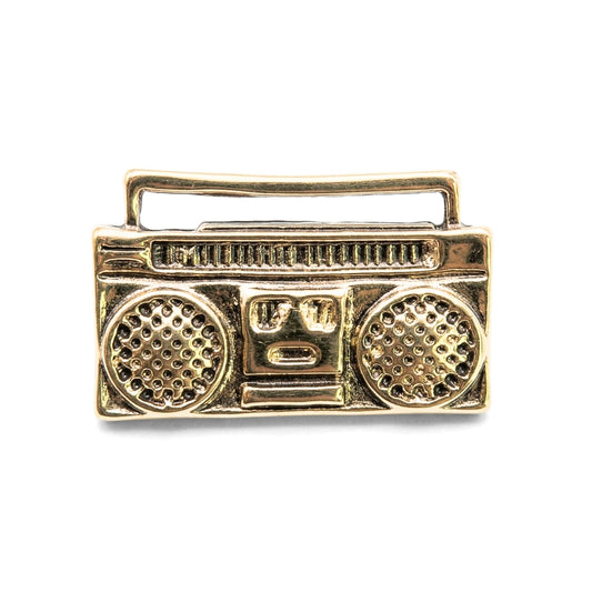 Retro Golden Boom Box | Collectible Pin