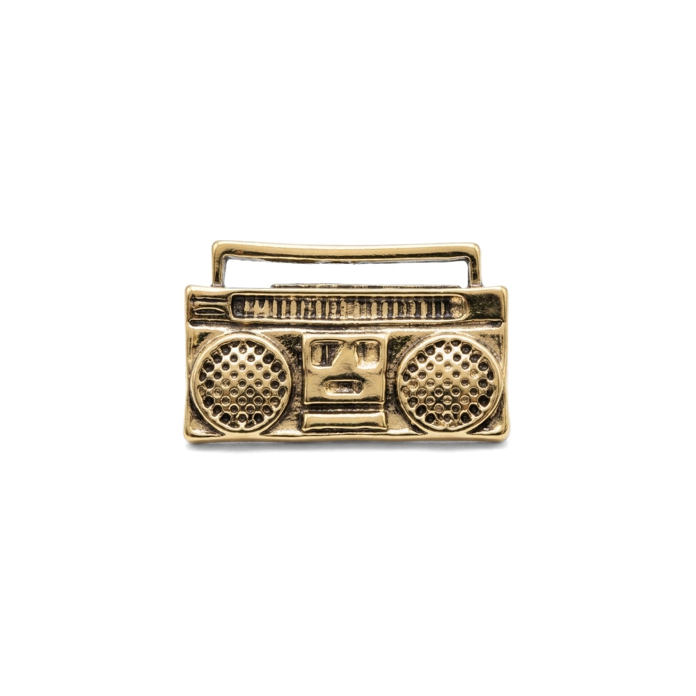 Retro Golden Boom Box | Collectible Pin