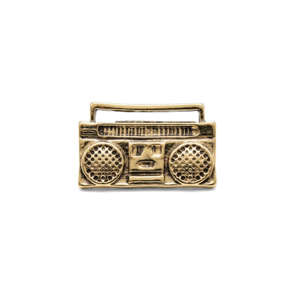 Retro Golden Boom Box | Collectible Pin