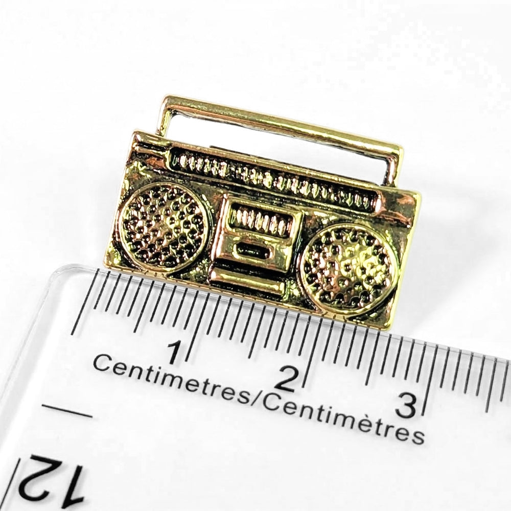 Retro Golden Boom Box | Collectible Pin