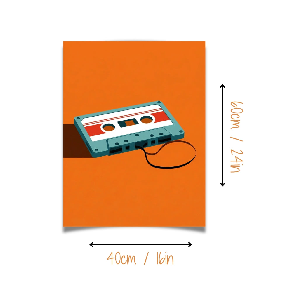 Retro Cassette Tape | Canvas Art Print