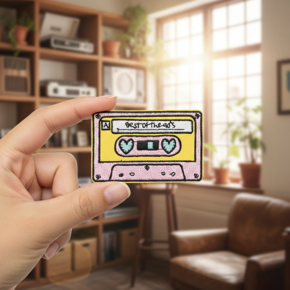 Retro Cassette Tape 'Best of the 90s' | Embroidered Patch