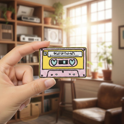 Retro Cassette Tape 'Best of the 90s' | Embroidered Patch