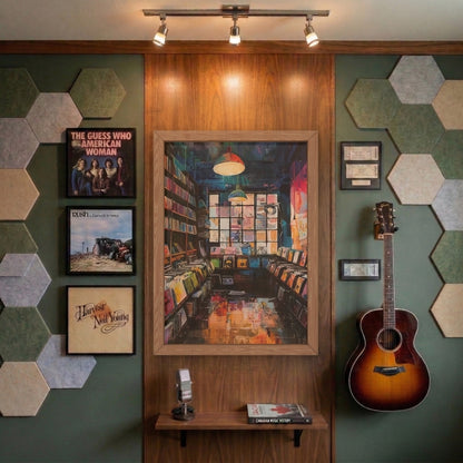 Retro Record Store | Canvas Art Print