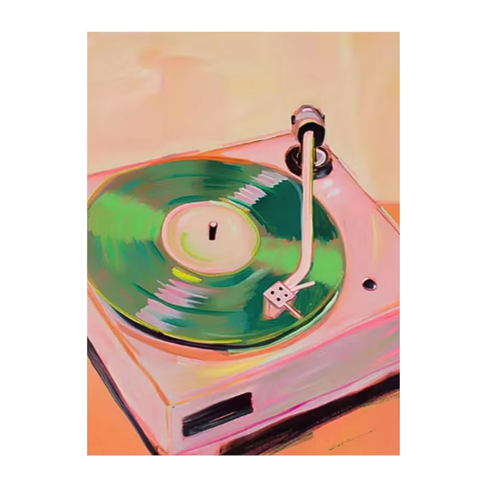 Retro Vinyl in Pink | Canvas Art Print