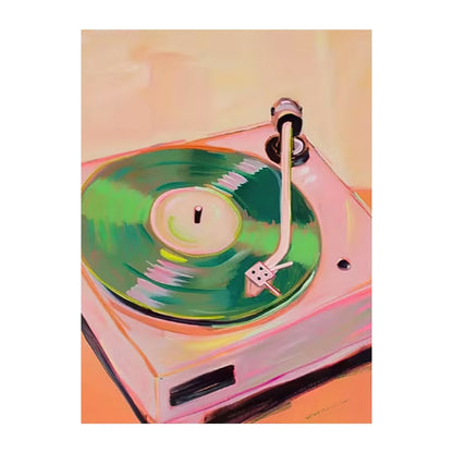 Retro Vinyl in Pink | Canvas Art Print