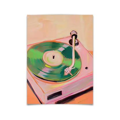 Retro Vinyl in Pink | Canvas Art Print