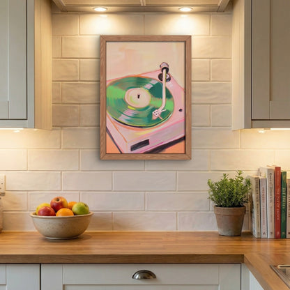 Retro Vinyl in Pink | Canvas Art Print