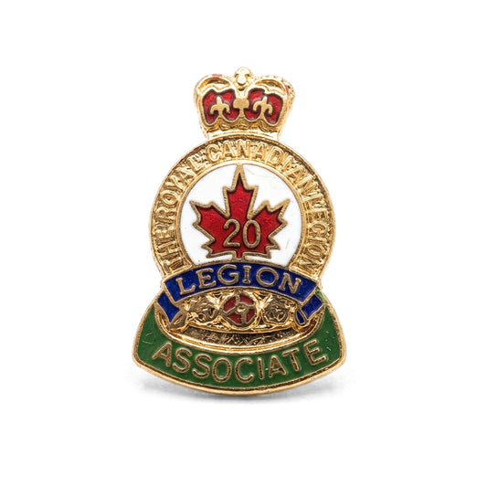 20 Year Associate [Vintage Royal Canadian Legion] | Collectible Pin