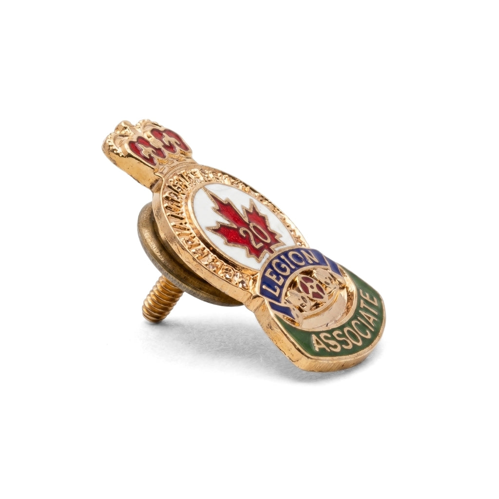 20 Year Associate [Vintage Royal Canadian Legion] | Collectible Pin