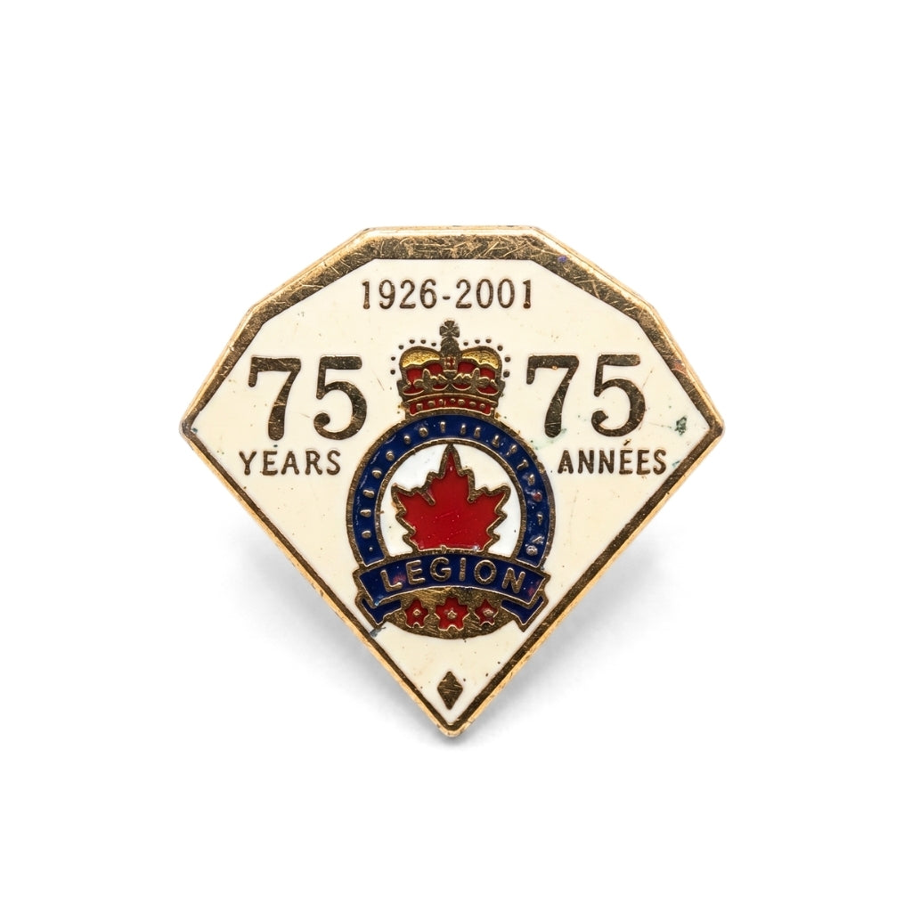 Royal Canadian Legion 75 Years 1926 - 2001 [Vintage] | Collectible Pin