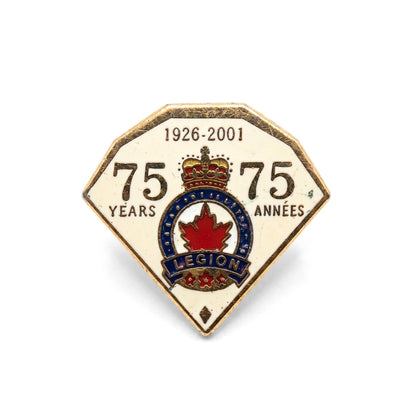 Royal Canadian Legion 75 Years 1926 - 2001 [Vintage] | Collectible Pin