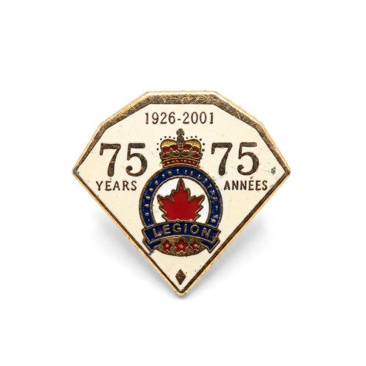 Royal Canadian Legion 75 Years 1926 - 2001 [Vintage] | Collectible Pin