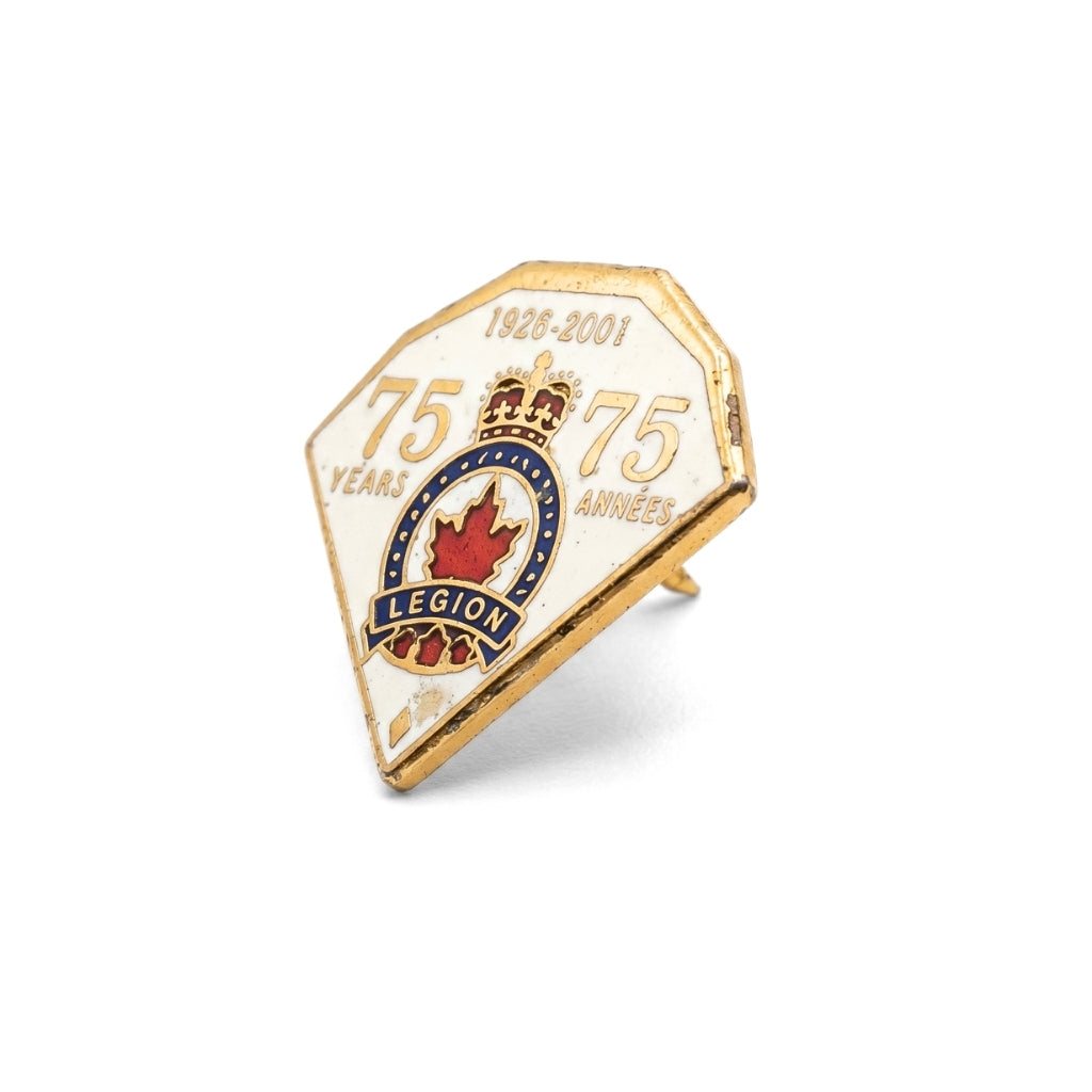 Royal Canadian Legion 75 Years 1926 - 2001 [Vintage] | Collectible Pin
