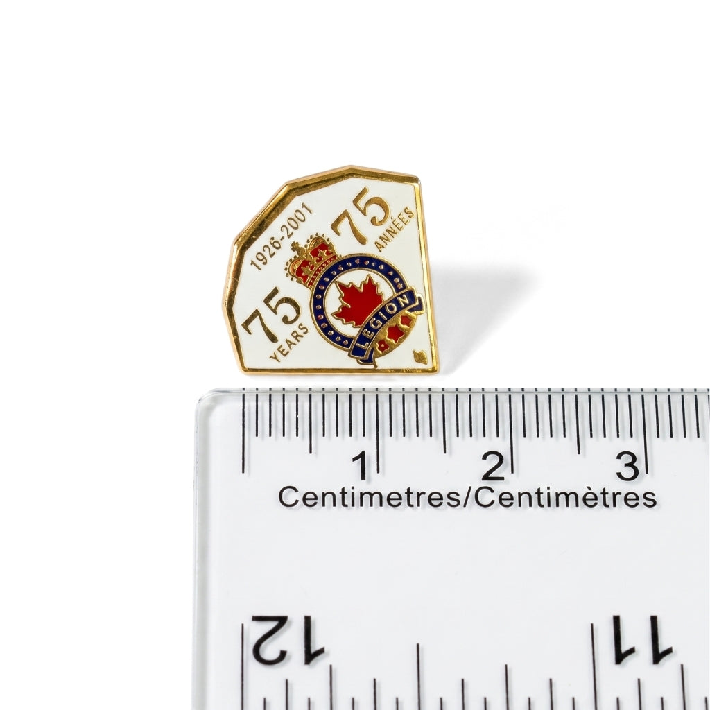 Royal Canadian Legion 75 Years 1926 - 2001 [Vintage] | Collectible Pin