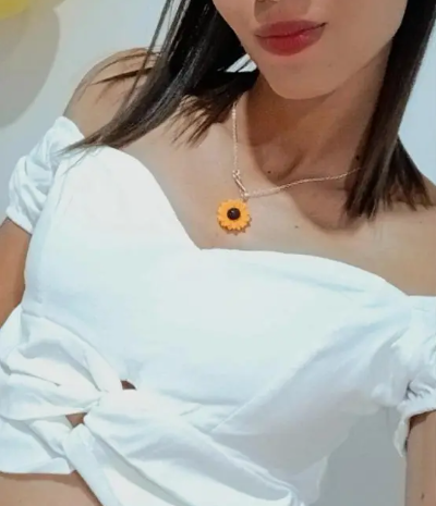 Sunflower Love Lariat Necklace