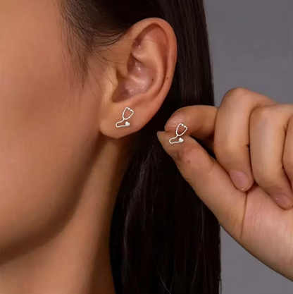 Stethoscope Minimalist Studs | Earrings