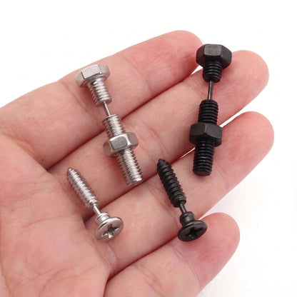 Hardware Studs [Silver] | Earrings
