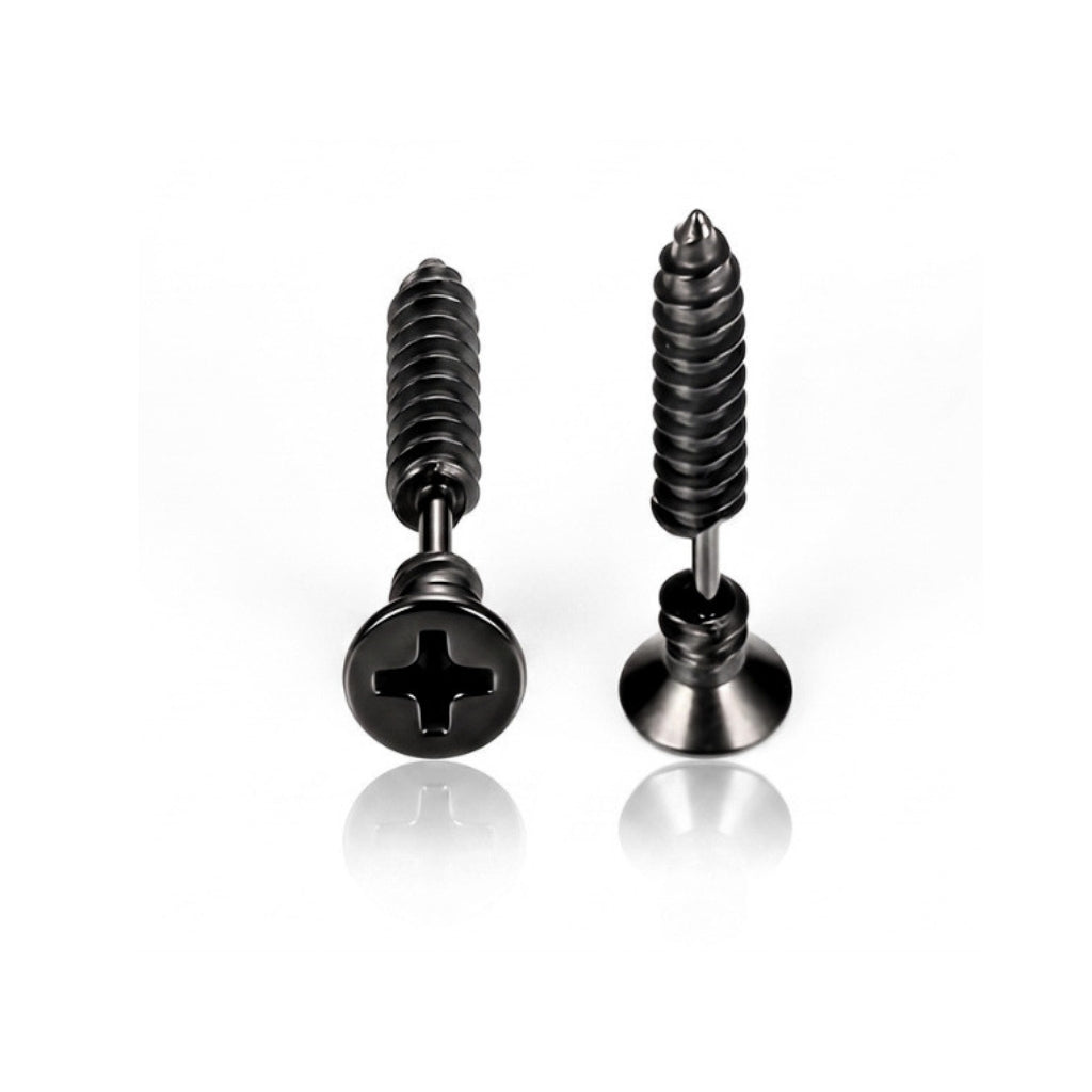 Hardware Studs [Black] | Earrings
