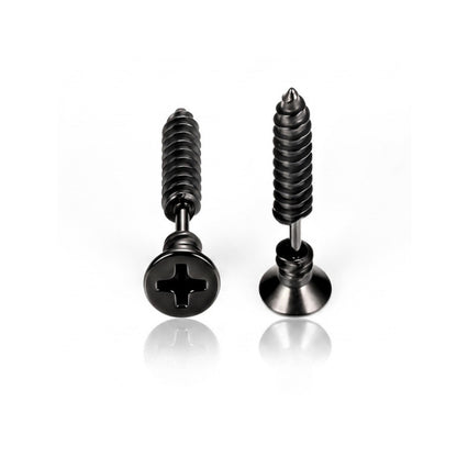Hardware Studs [Black] | Earrings
