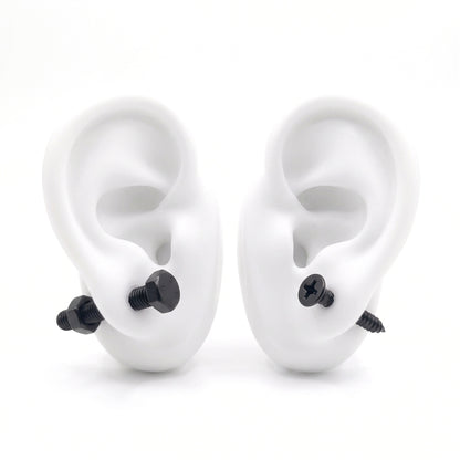 Hardware Studs [Black] | Earrings