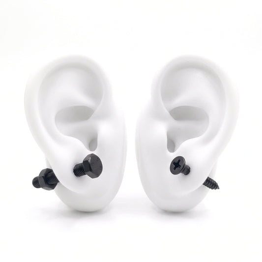 Hardware Studs [Black] | Earrings