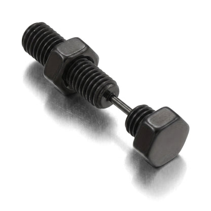 Hardware Studs [Black] | Earrings