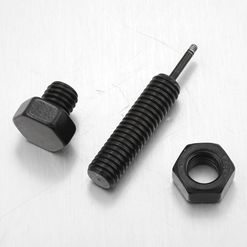 Hardware Studs [Black] | Earrings
