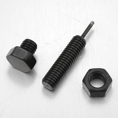 Hardware Studs [Black] | Earrings