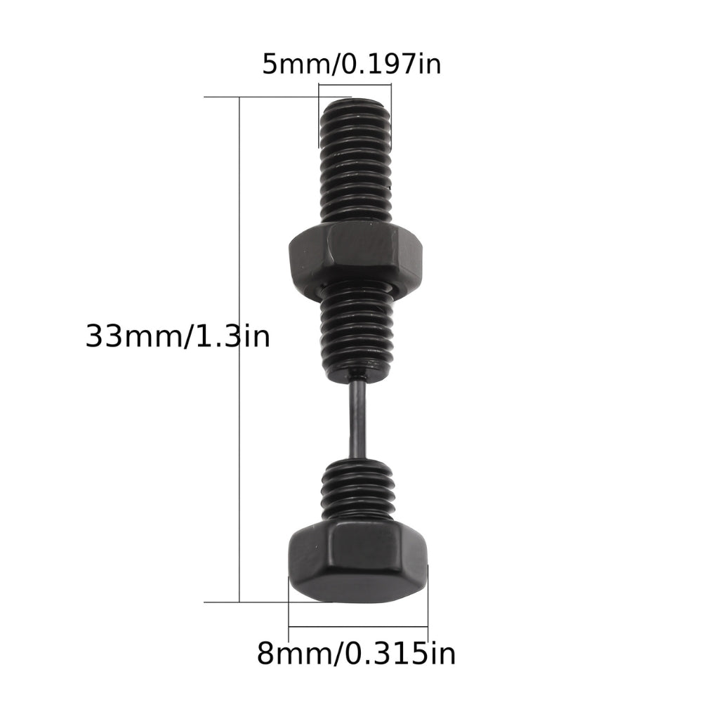 Hardware Studs [Black] | Earrings