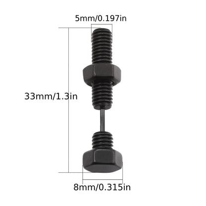Hardware Studs [Black] | Earrings